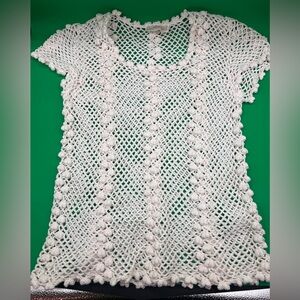 Dandyline Beige Cotton Knit Sweater Top